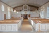 Broddetorps kyrka interiör långhus och orgelläktare. Negnr 01/283:16a