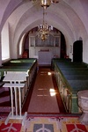 Marka kyrka interiör västparti och långhus. Negnr 01/276:27