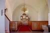 Skörstorps kyrka interiör västparti med orgel. Negnr 01/278:14a