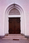 Tiarps kyrka exteriör västportal. Negnr 01/280:16