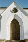 Dala kyrka exteriör västportal. Negnr 01/284:31a