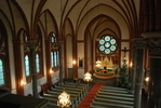 Långhuset mot koret i öster från orgelläktaren