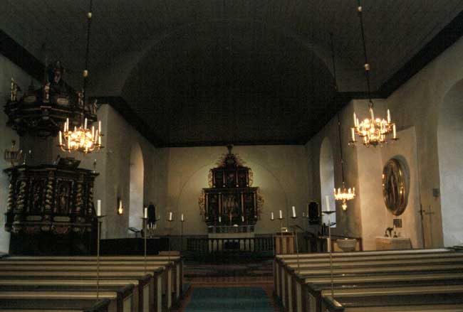 Det smala koret i Gillberga kyrka.