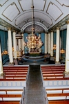 Vänersborgs kyrka sedd mot koret från läktaren.