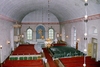 Vassända-Naglums kyrka, vy från läktaren mot koret. Kyrkan har stått stängd sedan 1997.