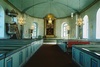 Långhuset i Nittorps kyrka sett mot koret, från V.