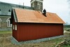 Uthus vid Eriksbergs nya kyrka. Neg.nr. B961_018:06. JPG. 