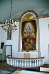 Skölvene kyrka, koret med A G Ljungströms altartavla. Neg.nr. B961_028:04. JPG.