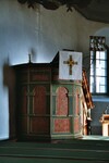 Predikstol i Siene kyrka. Neg.nr. B961:061:18 JPG.