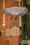 Predikstolen i Gustav Adolfs kyrka.