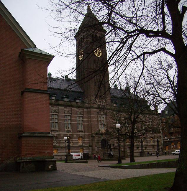 Norrköpings rådhus, Kv Rådstugan 13 mfl, husnr 1. Vy från nordost.