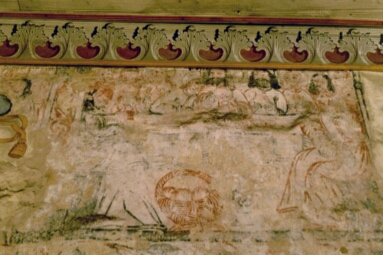Väggmålning från 1600-talet i Edåsa kyrka. 
Neg nr 02/142:04.jpg