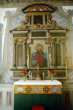 Götlunda kyrka, altaruppsats från 1685. Neg nr 02/150:10.jpg