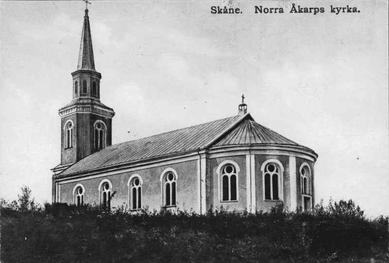 Norra Åkarps kyrka mot sydöst