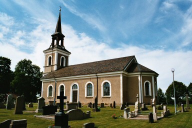 Hangelösa kyrka och kyrkogård. Neg.nr 03/198:24.jpg