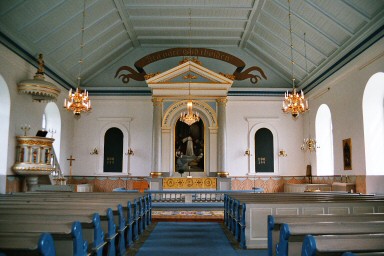 Hangelösa kyrka. Vy mot koret. Neg.nr 03/198:10.jpg