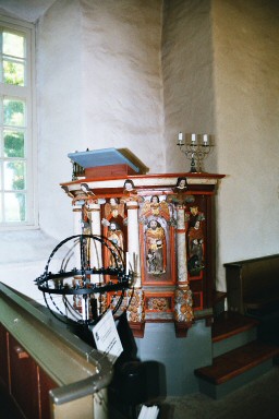 Skeby kyrka, predikstol. Neg.nr 03/199:16.jpg