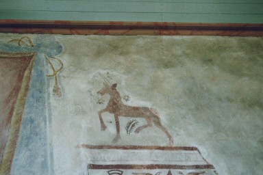 Västra Gerums kyrka. Väggmålning, detalj. Neg.nr. 04/206:16.jpg.
