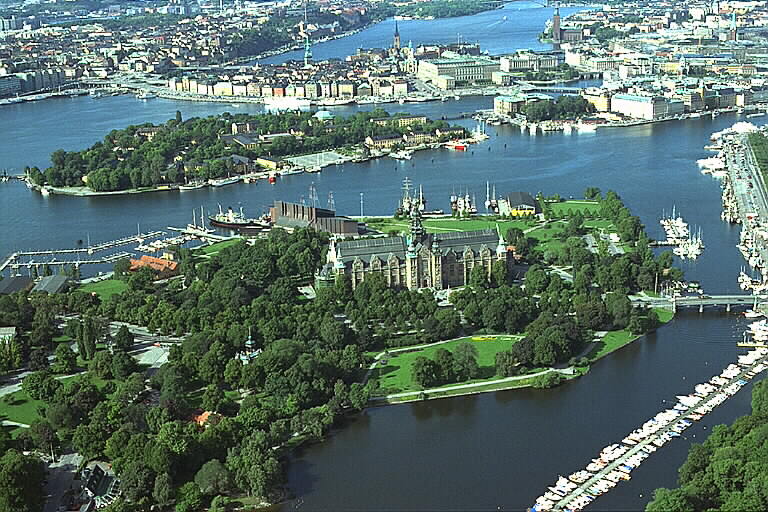 Djurgården med Nordiska museet och Vasamuseet