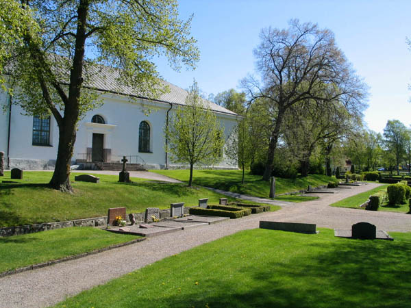 Gamleby kyrkogård, gräns före utvidgningen 1923.