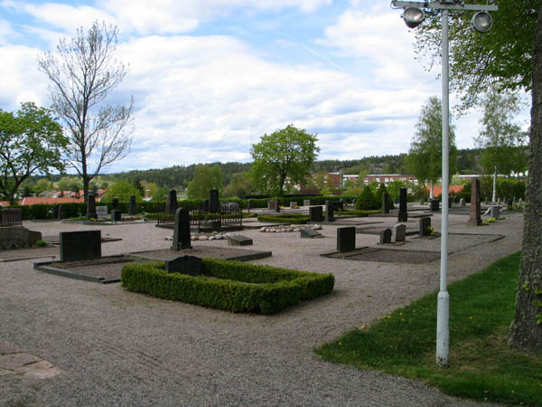 Gamleby kyrkogård, kv B mot norr.