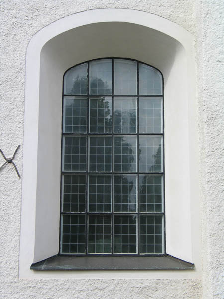 Fönster på söderfasaden.