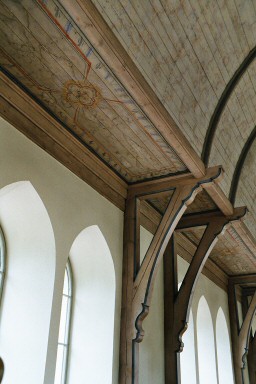 Detalj av innertak i Södra Kedums kyrka. Neg.nr. 04/127:17. JPG.