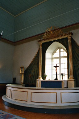 Gustaviansk altarordning i Fridene kyrka. Neg.nr. 03/234:04. JPG.