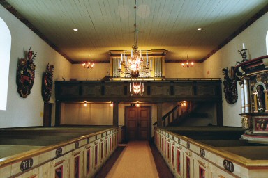 Interiör av Grevbäcks kyrka. Neg.nr. 03/250:14. JPG.