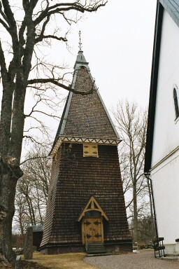 Klockstapel vid Grevbäcks kyrka. Neg.nr. 03/249:17. JPG. 