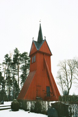 Klockstapel vid Korsberga kyrka. Neg.nr. 03/232:07. JPG. 