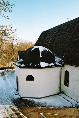 Det Stackelbergska gravkoret vid Norra Fågelås kyrka. Neg.nr. 03/238:24. JPG. 
