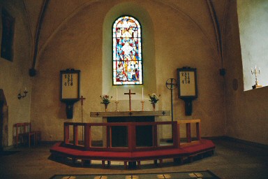 Ribbvälvt kor i Ransbergs kyrka. Neg.nr. 03/228:13. JPG.