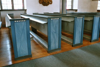 Bänkinredning i Tidaholms kyrka. Neg.nr. 04/183:16. JPG.