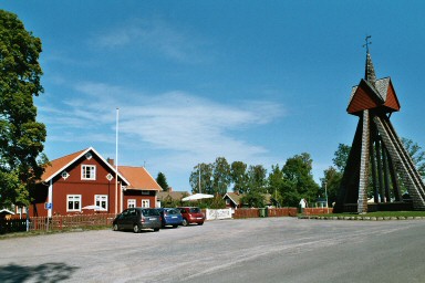 Skola och klockstapel i Brandstorps kyrkby. Neg.nr. 04/176:02. JPG. 