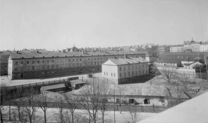 Östermalm, kvarteret Krubban innan Statens Historiska museum byggdes