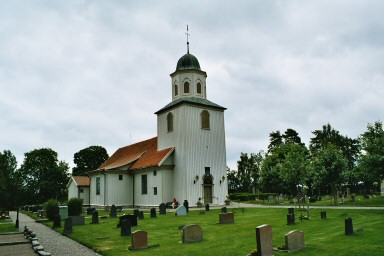 Gustaf Adolfs kyrka och kyrkogård från nordväst. Neg.nr. 04/169:05. JPG. 