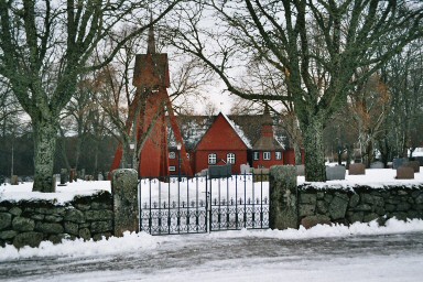 Södra ingången till Bottnaryds kyrkogård. Neg.nr. B963_061:05. JPG.