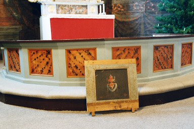 Altarring i Bottnaryds kyrka, samt en fyllning med gustavianskt måleri. Neg.nr. B963_061:23. JPG.