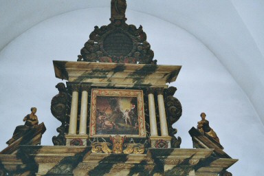 Detalj av altaruppsatsen i Lyrestads kyrka. Neg.nr 04/284:05.jpg
