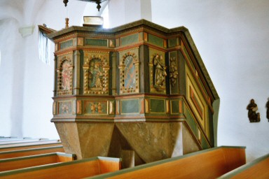Predikstolen i Lyrestads kyrka. Neg.nr 04/284:24.jpg