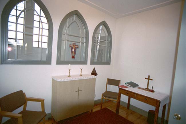 Alfshögs kyrka, interiör. Sakristia.