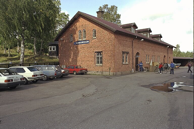 Trollhättans kanal- och slussområde. Kanalmuseum i Åkersberg.