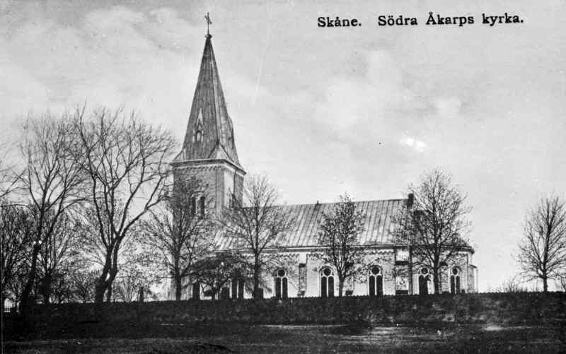 Södra Åkarps kyrka från söder	
