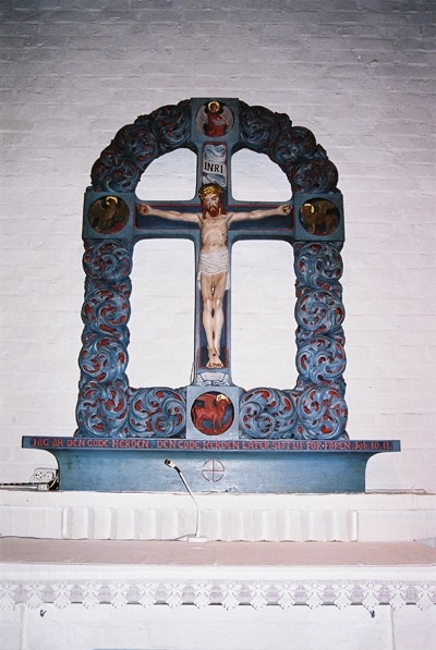 Altartavlan i Surte kyrka, från V.