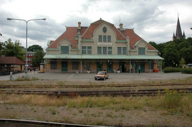 Mariestads järnvägsstation, fasad mot Ö.