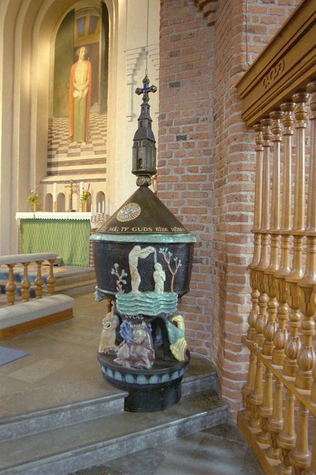 Dopfunten i Snöstorps kyrka.