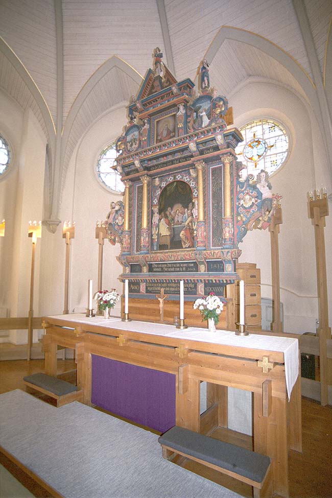 Altaruppsatsen i Okome kyrka.