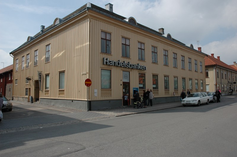 Schougska handelgården, fasader mot torget och Vinbergsgatan.