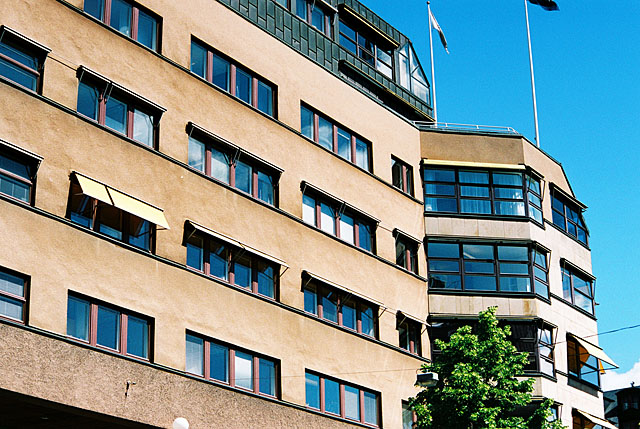 Oxen Större 21, hus 1, foto från sydväst, Mäster Samuelsgatan